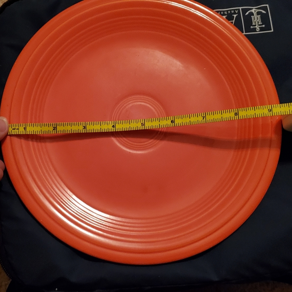 Vintage Fiesta 9 inch Luncheon Plate in Original Red Glaze